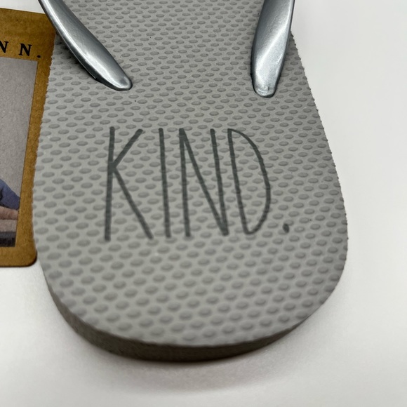 Rae dunn silver flip flops nwt- sold - Picture 4 of 5